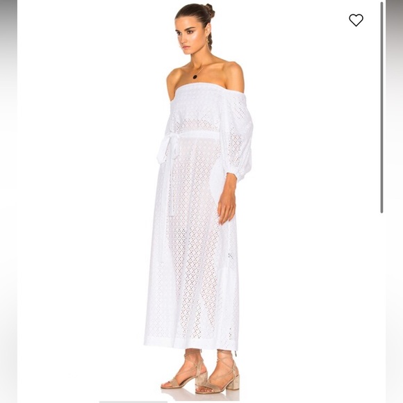 Lisa Marie Fernandez Off-the Shoulder Long Dress, Size Small - Picture 7 of 16